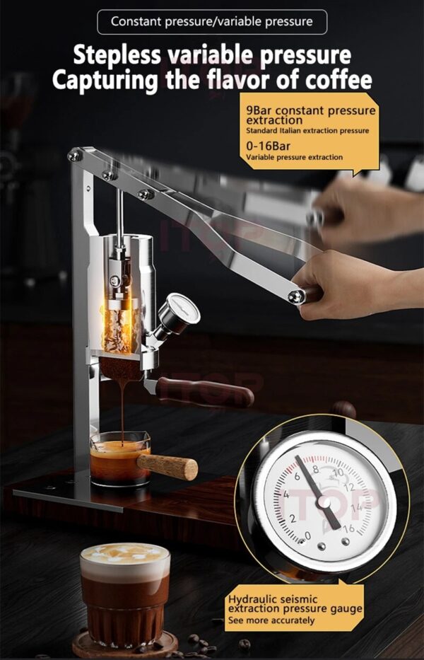 Itop Hand Press Coffee Machine Household Espresso Concentrated 9bar Constant Or Variable Pressure Rod Coffee Machine 3