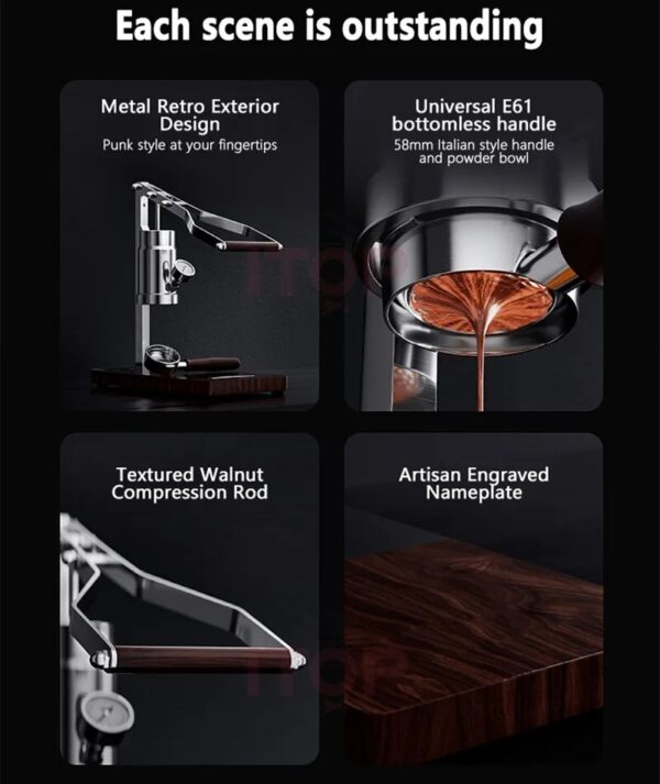 Itop Hand Press Coffee Machine Household Espresso Concentrated 9bar Constant Or Variable Pressure Rod Coffee Machine 5