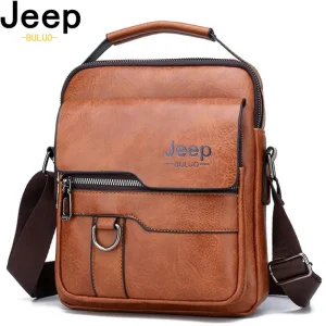 Jeep Buluo Crossbody Messenger Bags Business Casual Handbag Brand Shoulder New High Quality Leather For Men