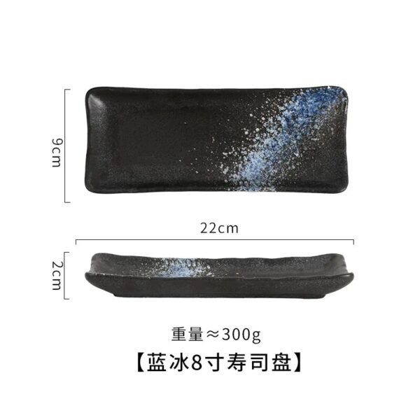 Japanese Cuisine Strip Sushi Plate Restaurant Ceramic Long Platter Dessert Plate Sushi Plate Household Tableware 4