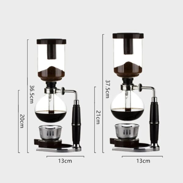 Japanese Style Siphon Coffee Maker Tea Siphon Pot Vacuum Coffeemaker Glass Type Coffee Machine Filter 3cups 5