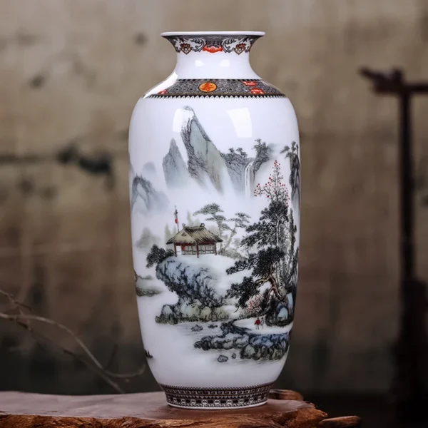 Jingdezhen Ceramic Vase Vintage Chinese Traditional Vases Home Decoration Animal Vase Fine Smooth Surface Furnishing Articles 2