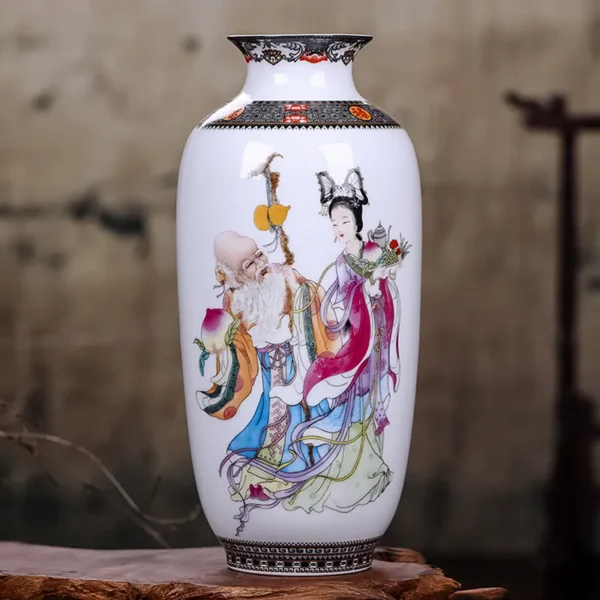 Jingdezhen Ceramic Vase Vintage Chinese Traditional Vases Home Decoration Animal Vase Fine Smooth Surface Furnishing Articles 4