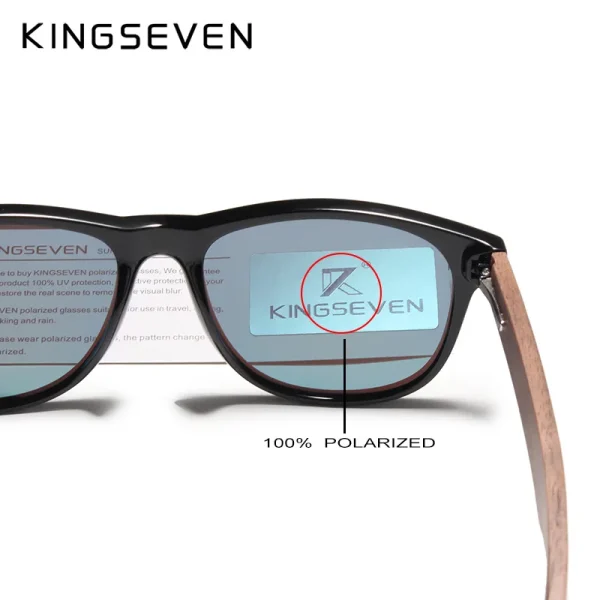 Kingseven Brand 2023 Fashion Handmade Natural Wooden Sunglasses For Men Women Polarized Sun Glasses Uv400 Mirror 3