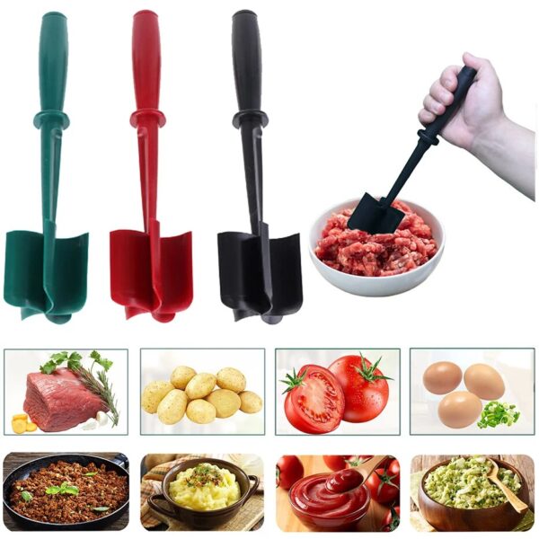 Kitchen Heat Resistant Meat Grinder Burger Chopper Minced Meat Chopper Appliance Non Stick Cookware Home Kitchen