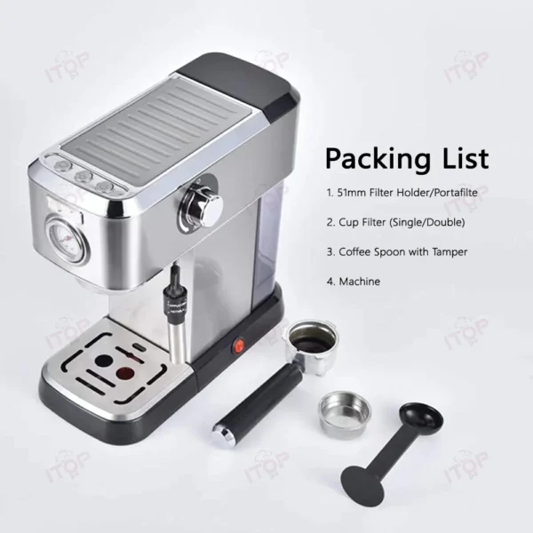 Lxchan Semi Automatic Coffee Maker 15bar Ulka Pump Espresso Coffee Machine With Thermostatic System Household Use 5