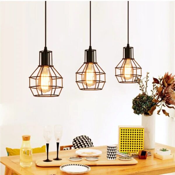 Loft Vintage Pendant Lights Countryside American Pendant Light E27 Edison Light Bar Restaurant Home Decoration Lighting 6