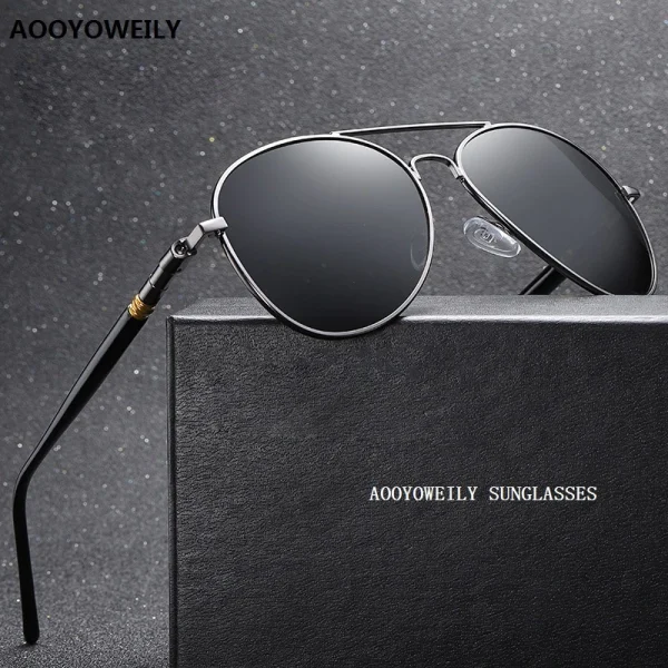 Luxury Men S Polarized Sunglasses Driving Sun Glasses For Men Women Brand Designer Male Vintage Black