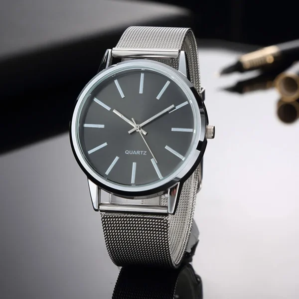 Luxury Women Watches 2023 New Stylish Silver Minimalist Business Ladies Quartz Watch Breathable Leather Steel Clock 3