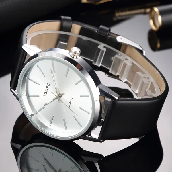 Luxury Women Watches 2023 New Stylish Silver Minimalist Business Ladies Quartz Watch Breathable Leather Steel Clock 4