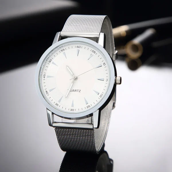 Luxury Women Watches 2023 New Stylish Silver Minimalist Business Ladies Quartz Watch Breathable Leather Steel Clock 5