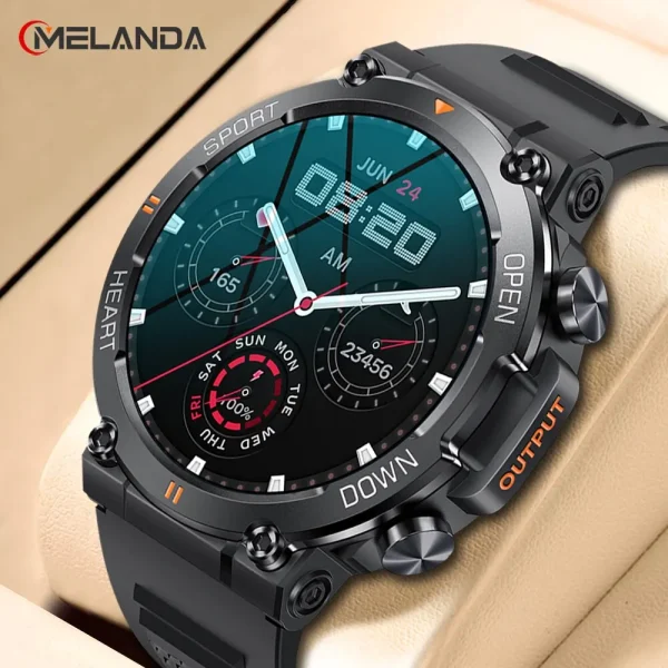 Melanda 1 39 Inch Hd Bluetooth Call Smart Watch Men Sports Fitness Tracker Heart Monitor 400mah