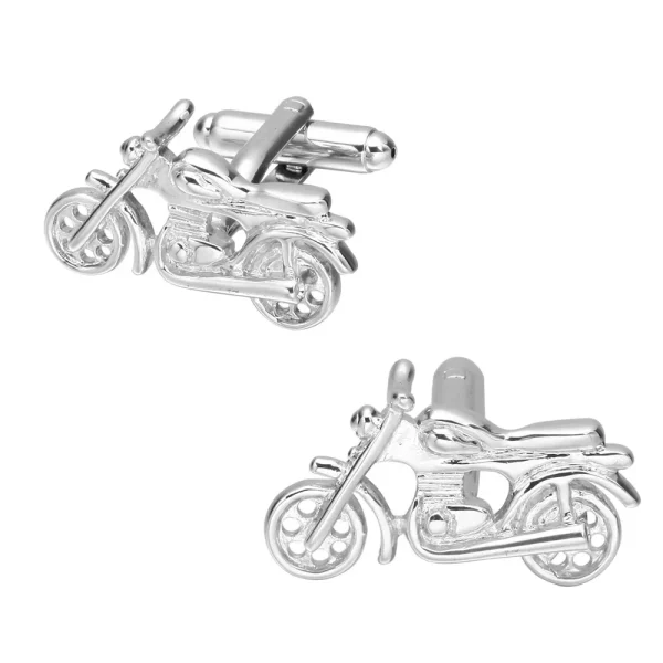 Memolissa Display Box Cufflinks Classic Motorcycle Design Sports Style Solid Color Cufflinks For Men Wedding Jewelry 4