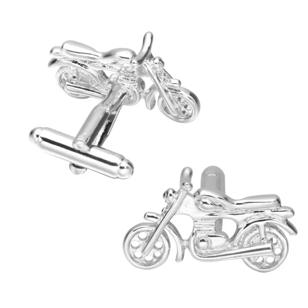 Memolissa Display Box Cufflinks Classic Motorcycle Design Sports Style Solid Color Cufflinks For Men Wedding Jewelry 5