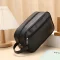 Men Travel Cosmetic Bag Zipper Makeup Bags Pu Leather Travel Toiletry Bag Cosmetics Organizer Storage Pouch