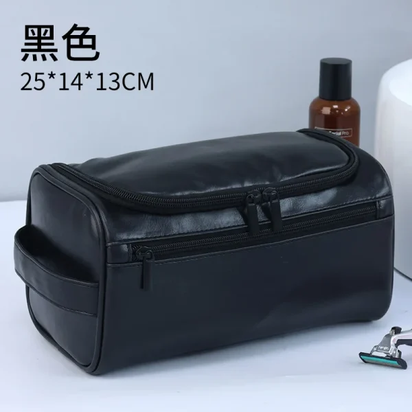 Men Vintage Luxury Toiletry Bag Travel Necessary Business Cosmetic Makeup Cases Male Hanging Storage Organizer Wash 4