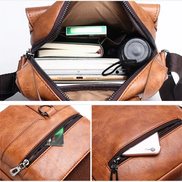 Men S Business Briefcase Vintage Shoulder Bag 5