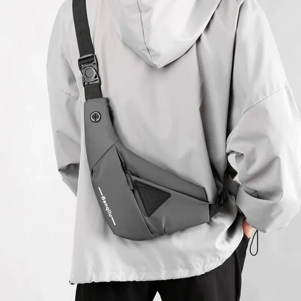 Men S Shoulder Bag Waterproof Usb Oxford Crossbody Bag Sling Multifunction Short Travel Messenger Chest Pack 1