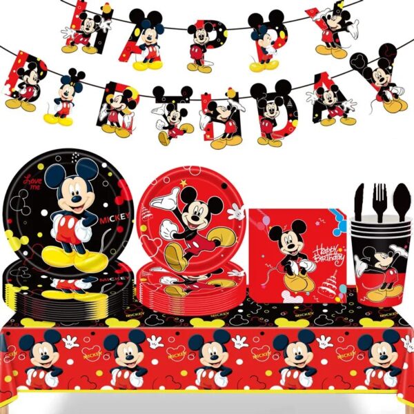 Mickey Mouse Birthday Party Supplies And Decorations Mickey Mouse Party Supplies Serves 10 Guests With Banner 1