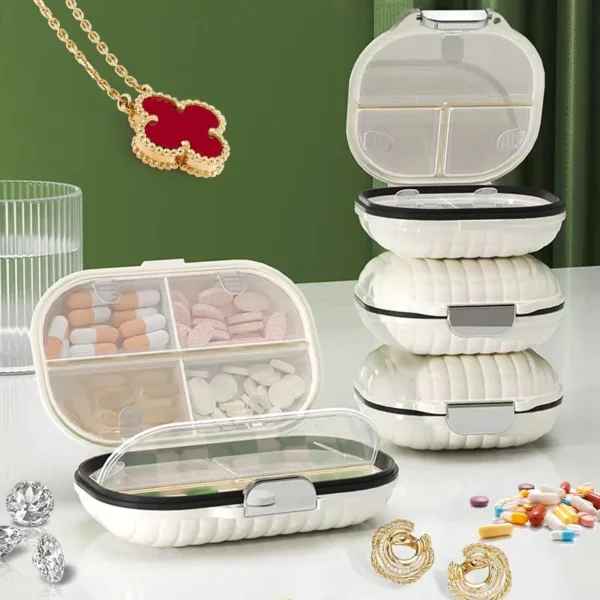 Mini Portable Pill Box Travel For Seven Days Multi Grid Split Package Pills Tablets Sealed Storage 1