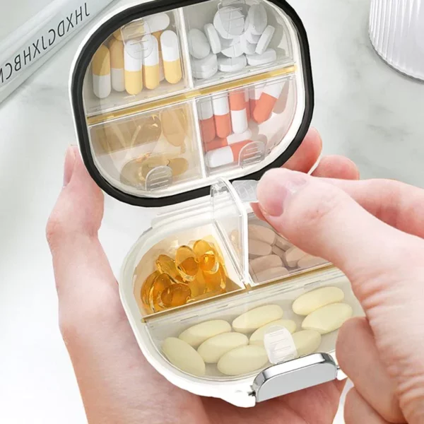 Mini Portable Pill Box Travel For Seven Days Multi Grid Split Package Pills Tablets Sealed Storage