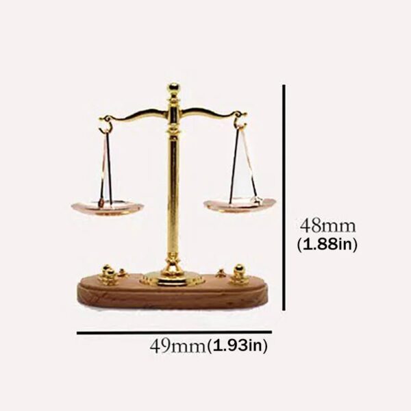 Mini Vintage Balance Scales Ornament Miniature Accessories Metal Antique Justice Scale Model Exquisite Home Decoration Kids 6