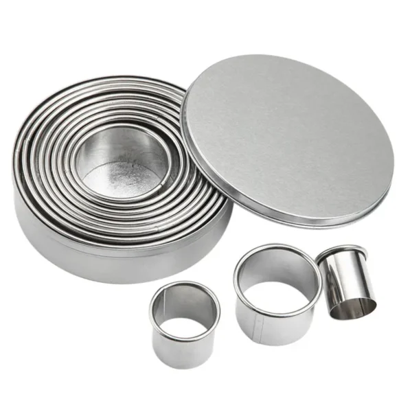 Mousse Ring Set 304 Stainless Steel Diameter 3 12cm Cookie Cutter Round Waffle Makers Kitchen Baking