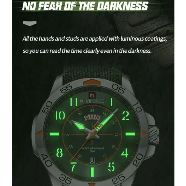 Naviforce Top Brand Men S Watches Waterproof Luxury Business Casual Nylon Strap Quartz Wristwatch Luminous Relogio 2