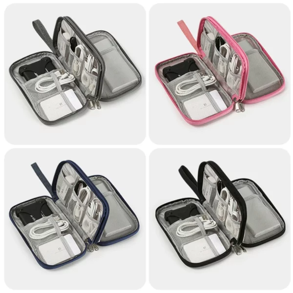 New Double Layers Storage Bags For Cable Cord Travel Organizer Bag Cable Storage Organizers Pouch Carry