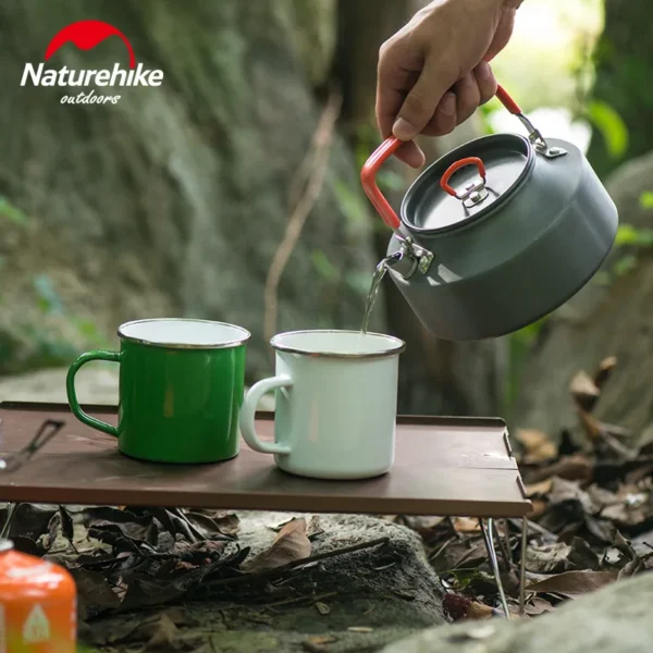 Naturehike Outdoor Camping Cookware 1 1l 1 45l Portable Water Kettle Camping Picnic Tableware Equipment Hard 3