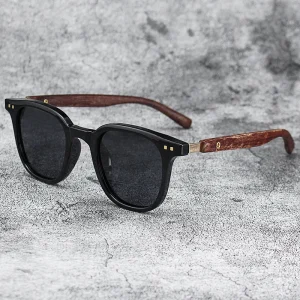 New Arrival Men Vintage Wooden Frame Sunglasses Classic Brand Sun Glasses Coating Lens Driving Eyewear For