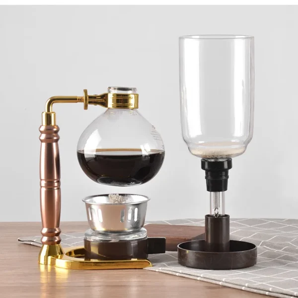 New Home Style Siphon Coffee Maker Tea Siphon Pot Vacuum Coffeemaker Glass Type Coffee Machine Filter 1