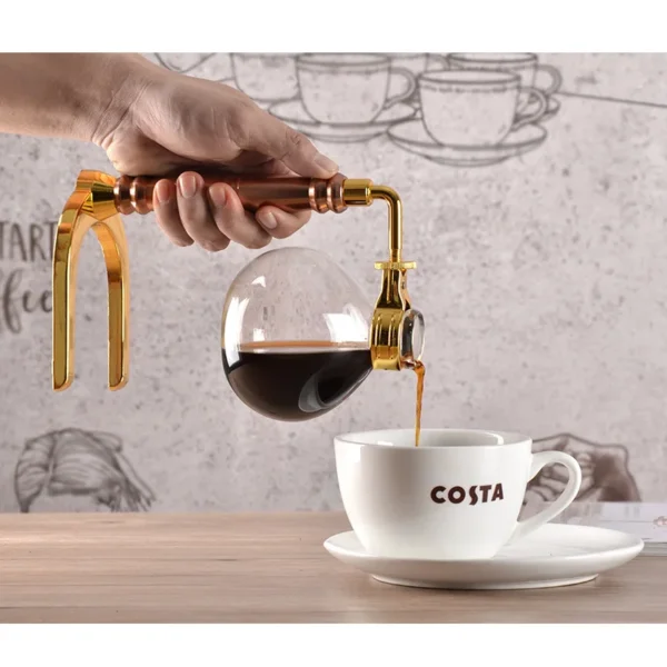 New Home Style Siphon Coffee Maker Tea Siphon Pot Vacuum Coffeemaker Glass Type Coffee Machine Filter 2