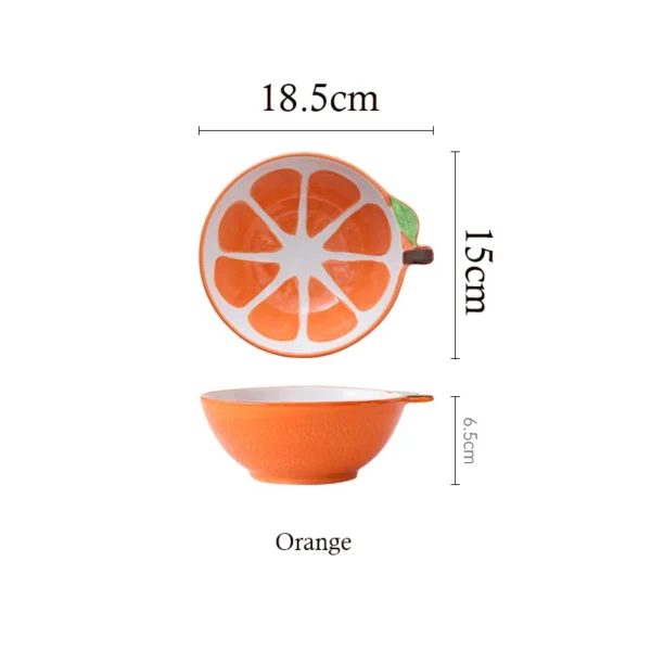 New Japanese Creative Bowl Household Cute Salad Dessert Bowl Children Fruit Tableware Plate Large Noodle Bowl 2