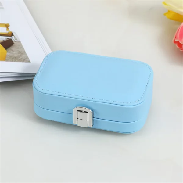 New Jewelry Organizer Display Travel Jewelry Case Portable Locket Necklace Box Pu Leather Storage Earring Ring