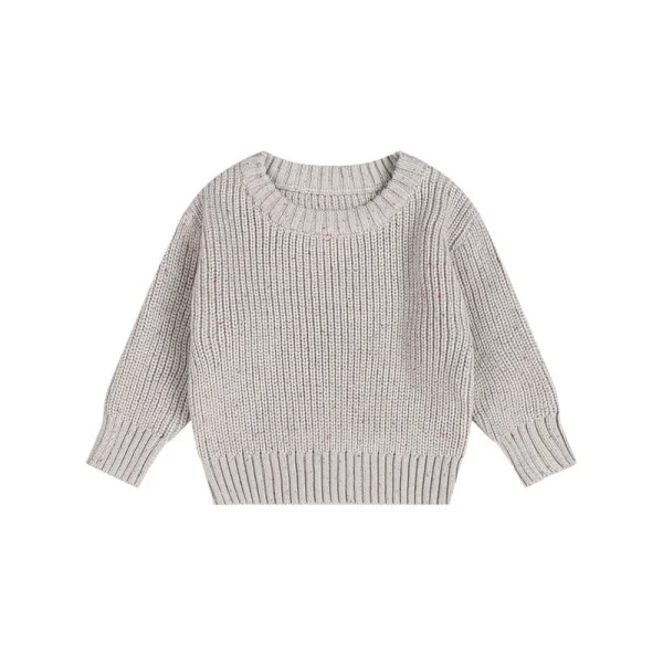 New Winter Baby Loose Sweater Knitted Baby Boy Girl Clothes Round Neck Kid Toddler Girl Boy 3