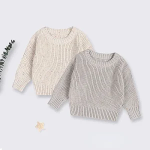 New Winter Baby Loose Sweater Knitted Baby Boy Girl Clothes Round Neck Kid Toddler Girl Boy