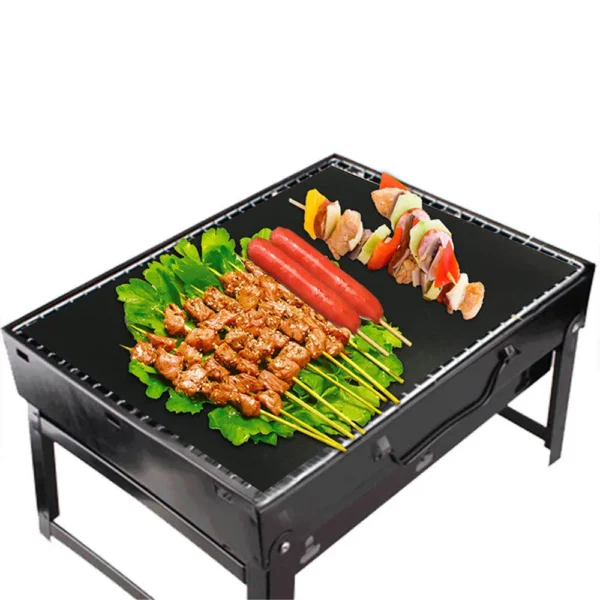 Non Stick Bbq Grill Mat Baking Mat Cooking Reusable Barbecue Grilling Sheet Heat Resistance Easily Cleaned 4