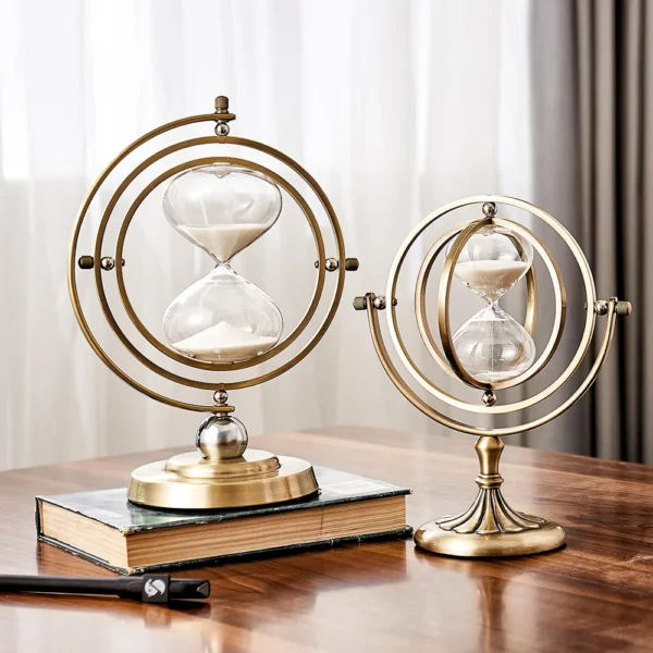 Nordic Creative Retro Metal Hourglass Timer Tv Cabinet Porch Decoration Hourglass Timer Office Home Decoration Ornaments 1