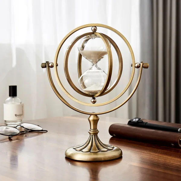 Nordic Creative Retro Metal Hourglass Timer Tv Cabinet Porch Decoration Hourglass Timer Office Home Decoration Ornaments 3