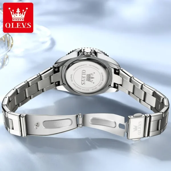 Olevs Original Diamond Dial Quartz Watch For Women Fashion Elegant Ladies Watches Stainless Steel Waterproof Women 1