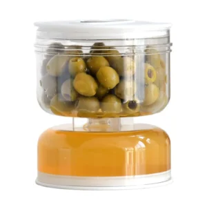 Pickles Jar Dry And Wet Dispenser Pickle And Olives Hourglass Jar Cucumber Container For Kitchen Food