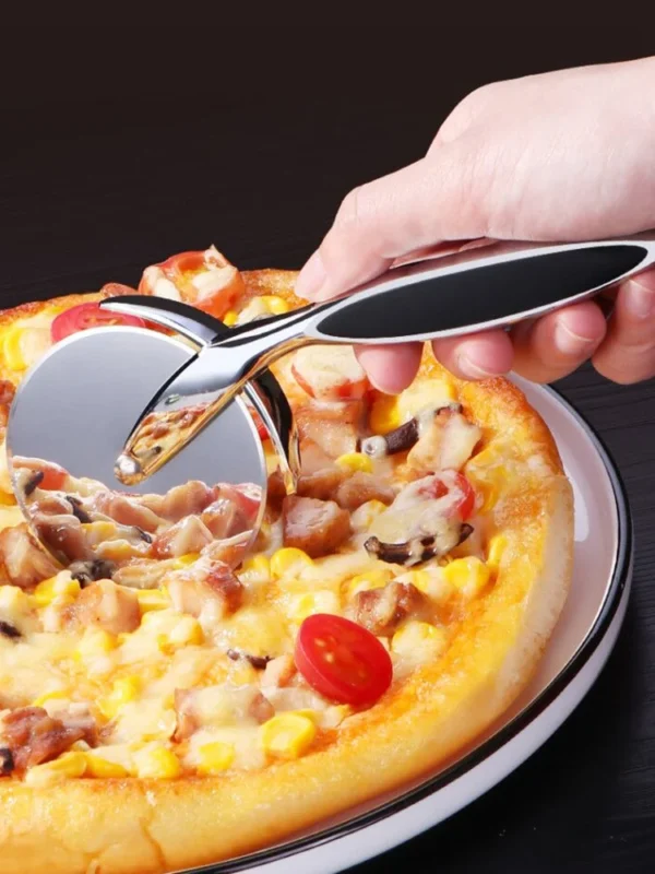 Pizza Cutter Stainless Steel Pizza Knife Cake Bread Pies Round Knife Pastry Pasta Dough Kitchen Spatula 1