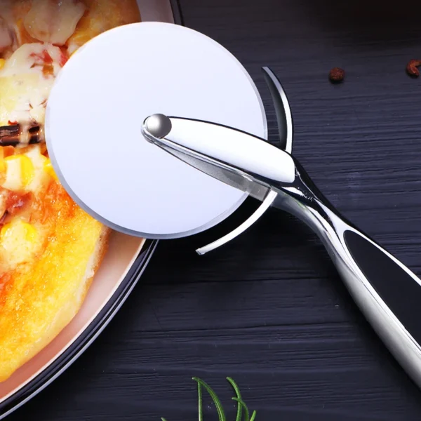 Pizza Cutter Stainless Steel Pizza Knife Cake Bread Pies Round Knife Pastry Pasta Dough Kitchen Spatula 2