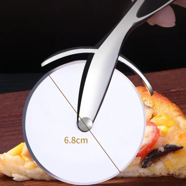 Pizza Cutter Stainless Steel Pizza Knife Cake Bread Pies Round Knife Pastry Pasta Dough Kitchen Spatula 3