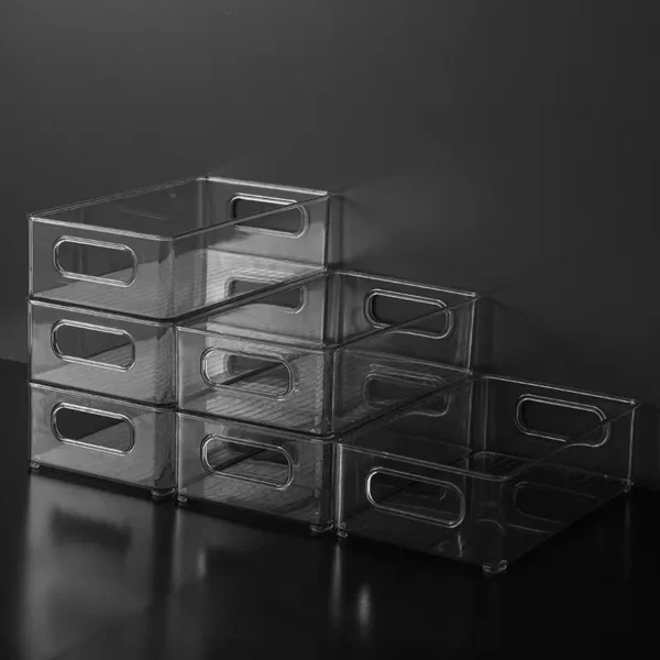 Refrigerator Drawer Organizer Bin Clear Fruit Food Jars Storage Box Transparent Fridge Storage Bin Containers For 5