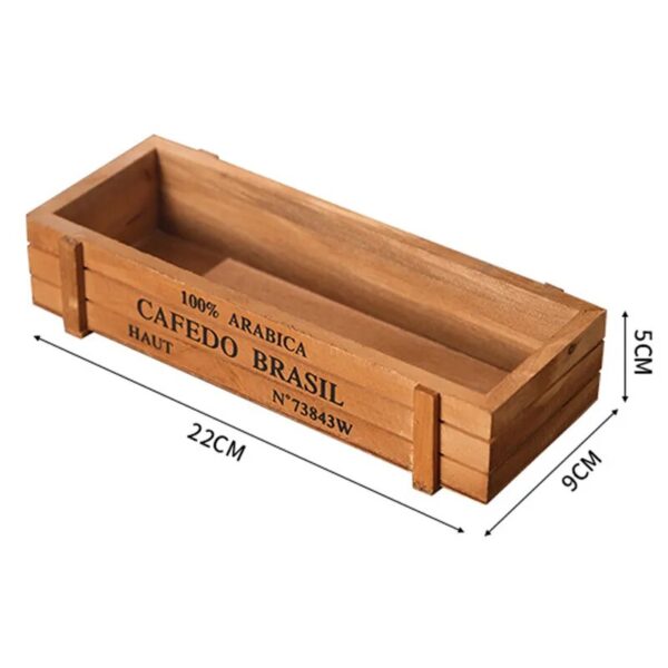 Retro garden plant pot vintage wooden storage box for sundries stationery pen box succulents flower pots 5