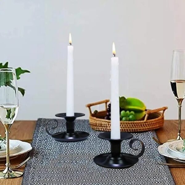 Retro Iron Candlestick Candle Holder Wedding Party Vintage Retro Style Desktop Adornment Candlestick Home Candle Holder 4