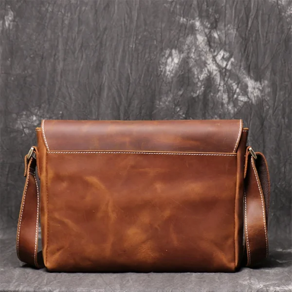 Retro Men S Genuine Leather One Shoulder Bag Head Layer Cowhide Cross Style Large Capacity Casual 1