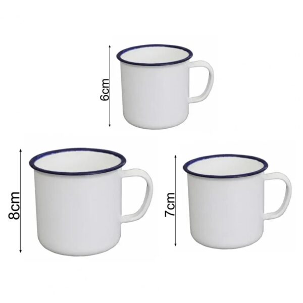 Retro Style Multi Use Water Mug Enamel Practical Non Sliding Base Drink Mug Outdoor Vintage Style 5